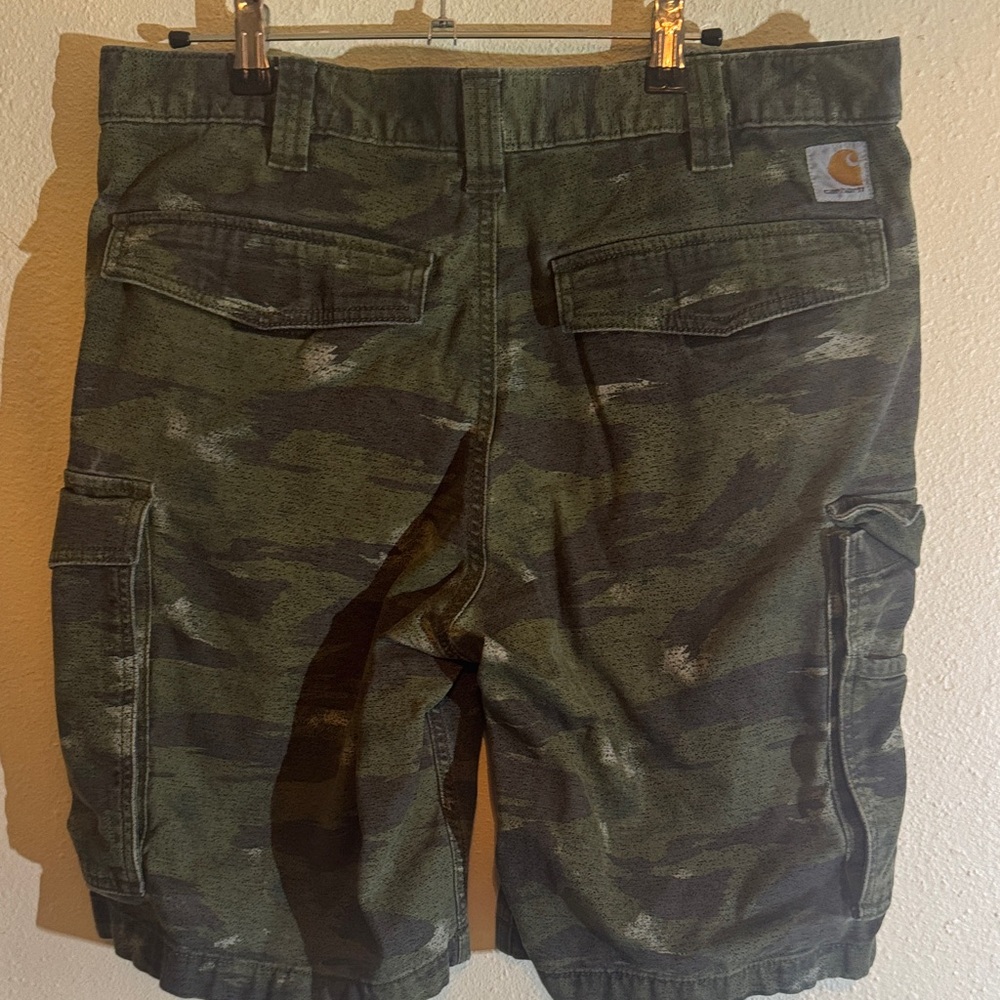 Carhartt Men's Olive Camo Cargo Shorts